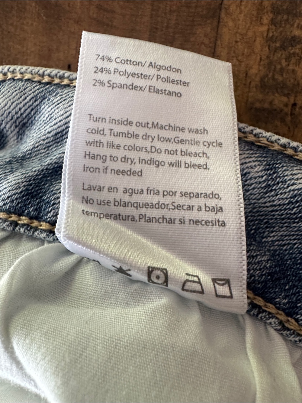 Risen Sequin Light Wash Distressed Denim Jeans Size 2XL - Picture 7 of 11